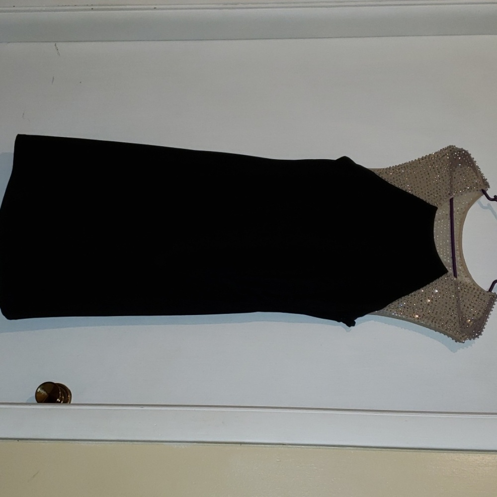 Black Dress with Rhinestone Back